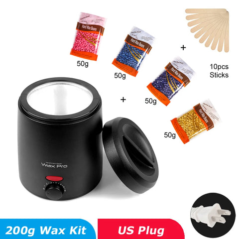 Wax Heater Machine with Hair Removal Wax Beans for Wax Heater Waxing Set for Whole Body Hair Removal Wax Warmer Melting Pot