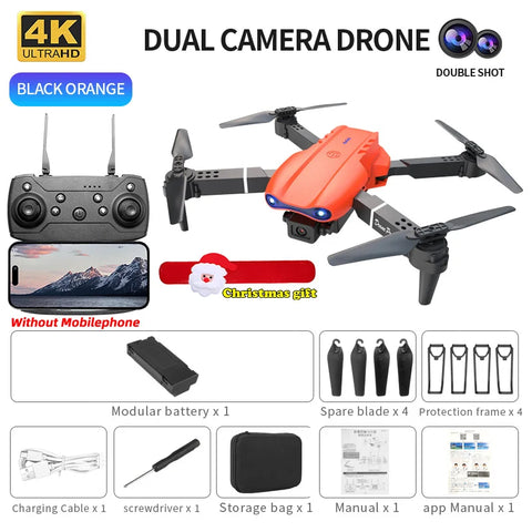 New MINI E99Pro RC Drone 4K Professinal With Wide Angle Dual HD Camera Foldable RC Helicopter 5G WIFI FPV Height Hold Apron Sell