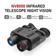 Night Vision NV8000 Helmet Mounted Binoculars 3D Infrared Telescope 1080p HD Battery Rechargeable Hunting Camping Equipment