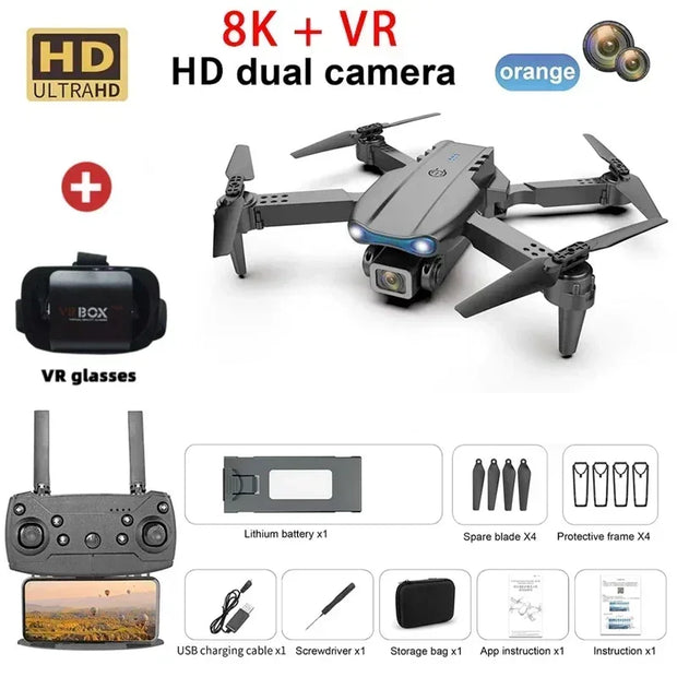 New E99 8K HD Camera Remote Control Drones Foldable Quadcopter Optical Flow Positioning Aerial Photography Remote Control Dron