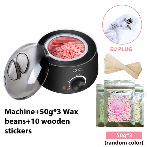 200CC Wax Heater Warmer Hair Removal Machine For Hand Foot Body SPA Epilator Paraffin Wax Pot +Wax Beans + Wood Sticks