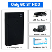 3TB Portable Gaming HDD LaunchBox/Retrobat/Playnite Retro Game Console with 17300+ AAA/3D/Retro Games for PS4/PS3/PS2/Switch/Wii