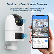 JOOAN 5G Wifi PTZ Camera Outdoor 4MP Dual Lens Dual Screen Auto Tracking  IP Camera Security Protection CCTV Video Surveillance