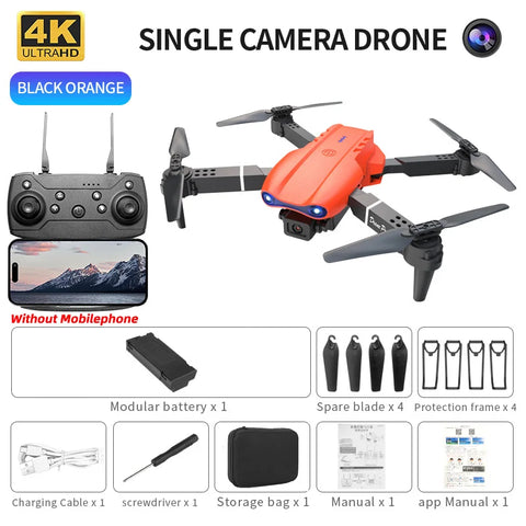 New MINI E99Pro RC Drone 4K Professinal With Wide Angle Dual HD Camera Foldable RC Helicopter 5G WIFI FPV Height Hold Apron Sell