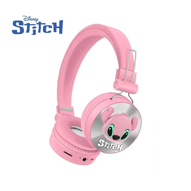 Disney Bluetooth Wireless Gaming Earphones Stitch Headphones Stereo Headsets with Mic for Spider Man Kids Anime Cartoon GA-208