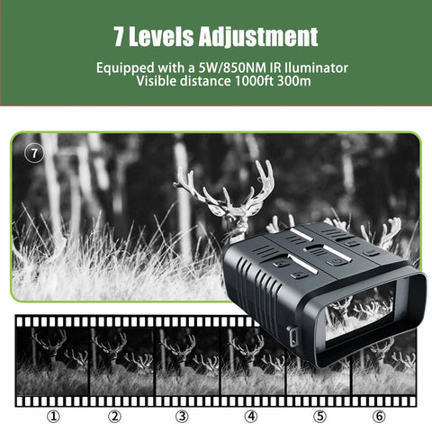 4K Night Vision Binoculars Device 10x Digital 800m Full Dark 8W Infrared WiFi Telescope Goggles For Hunting Camping Video Record