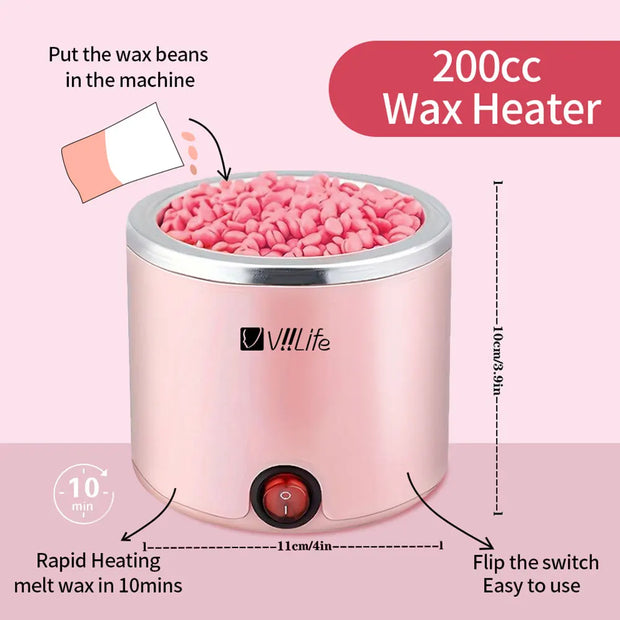 Wax Heater Warmer Machine For Hair Removal Depilation Wax Dipping Epilator Paraffin Pot and Wood Sticks Kit