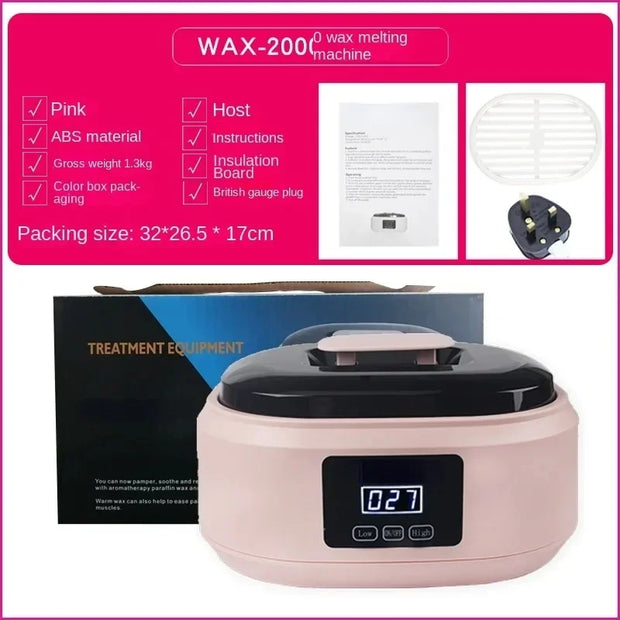 110V 220V Professional Wax Heater with Adjustable Temperature and Large Capacity Beauty and Body Melting Wax Machine 200W