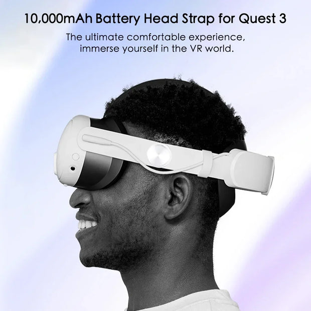 10000mAh Battery Head Strap For Meta Quest 3/3S Elite Strap Replacement 18W Fast Charging Adjustable Comfortable VR Accessories