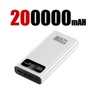 200000mAh 120W Power Bank Fast Charging Ultralarge Capacity Portable Digital Display External Battery For Huawei Iphone 16