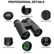 HD High Power Telescope 12X42 Binoculars High Magnification BAK4 Prism for Outdoor Hunting Optical Light Night Vision Binocular