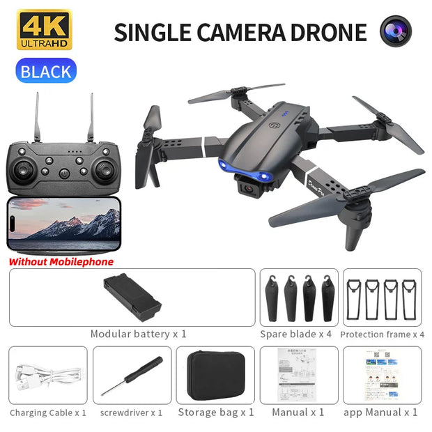 New MINI E99Pro RC Drone 4K Professinal With Wide Angle Dual HD Camera Foldable RC Helicopter 5G WIFI FPV Height Hold Apron Sell