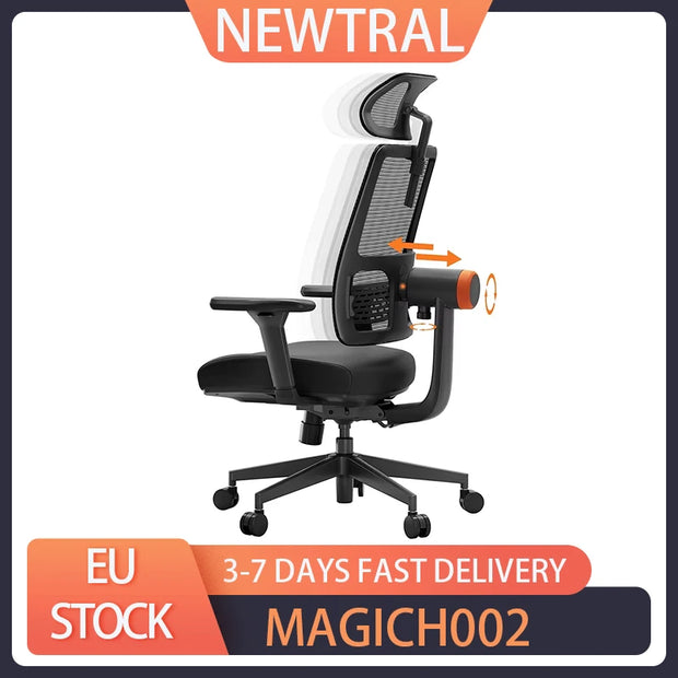 NEWTRAL MAGICH002 Ergonomic Chair, Auto-Following Backrest, Adaptive Lower Back Support, Adjustable Headrest Seat Depth