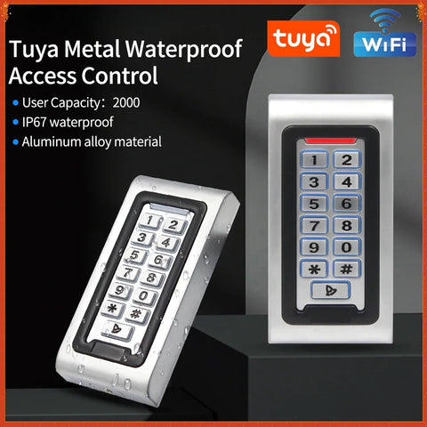 Outdoor IP67 Waterproof WiFi Tuya App Access Control S601-Wifi All Metal Keypad Smart Door Lock RFID Access Controller Opener