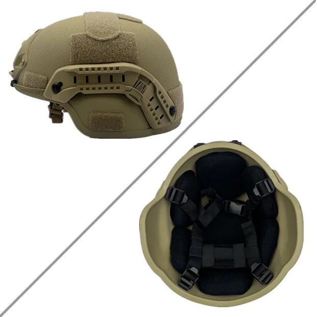 ISO Certified MICH 2000 NIJ IIIA Ballistic Helmet Safety Protection Aramid Fabrication War Core Ballistic Helmet