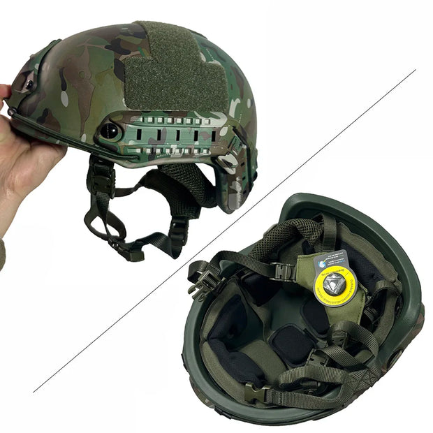 LPRED Real Bulletproof Helmet Ballistic High Cut Tactical NIJ 3A Helmet Aramid UHMW PE Safety Helmet IIIA Br1 MICH FAST Helmet