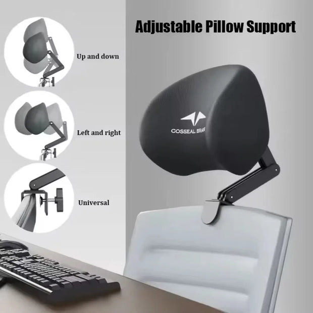 Chair Headrest New for Ergonomic Designed Office Chair Universal Headrest Retractable Bracket Pillow Waist Protection Cushion