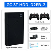 3TB Portable Gaming HDD LaunchBox/Retrobat/Playnite Retro Game Console with 17300+ AAA/3D/Retro Games for PS4/PS3/PS2/Switch/Wii