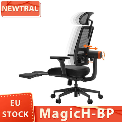 NEWTRAL MagicH-BP Ergonomic Chair with Footrest, Auto-Following Backrest, Adaptive Lower Back Support, Tailored Ergonomic Chair