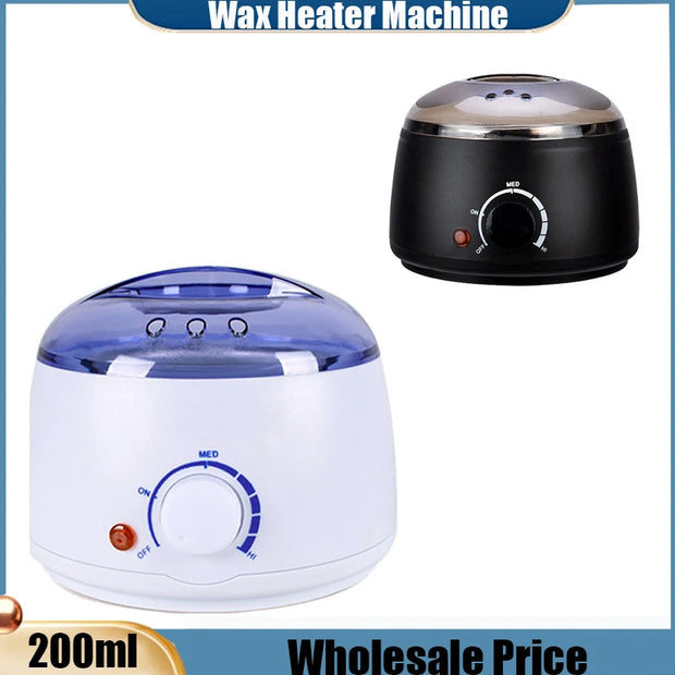 200ml Wax Warmer Machine Depilatory Hard Wax Beans Removal Wax Heater Wax Machine Epilator Wax-melt Pot Unisex Hair Removal