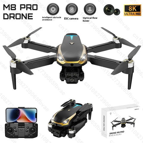 New Tesla Drone 8K Professional HD Camear RC Quadcopter Helicopter WIFI FPV Distance Avoid Obstacles Optical Flow Kid Gift Toy