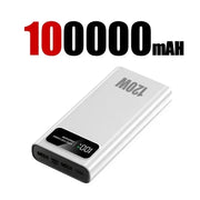 200000mAh 120W Power Bank Fast Charging Portable Ultralarge Capacity Digital Display External Battery For iPhone Samsung Huawei