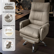 Leather, Light Luxury, Boss Chair, Home, Computer, Comfort, Office, Reclining, Sedentary, Study, Back Chair