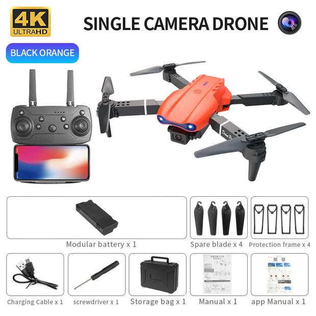 QJ E99 K3 Pro HD 4k Drone Dual Camera High Hold Mode Foldable Mini WIFI Aerial Photography RC Quadcopter Toys Helicopter Dron