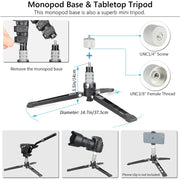 Monopod for Camera Tripod Professional Dslr Camera Monopod 360 Panorama Fluid Head Mobile Phone Flexible Mini Tripod Stand KA7