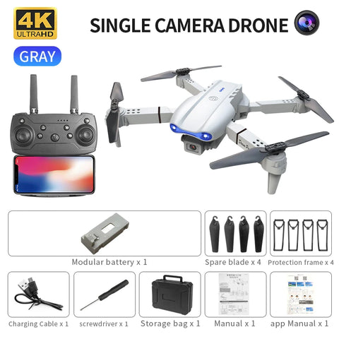 QJ E99 K3 Pro HD 4k Drone Dual Camera High Hold Mode Foldable Mini WIFI Aerial Photography RC Quadcopter Toys Helicopter Dron