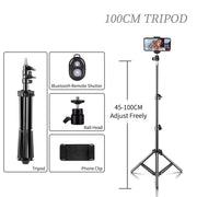 200cm Photography Tripod Light Stands With 1/4 Screw Head Adjustable Light Stand Photo Tripod For Phone Ring Light Photo Studio