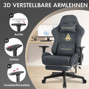 Brand Gaming Chair Luxurious Breathable Faux Suede Office Chair Gaming Chair With Footrest Chair Headrest Ergonomic Game Chair