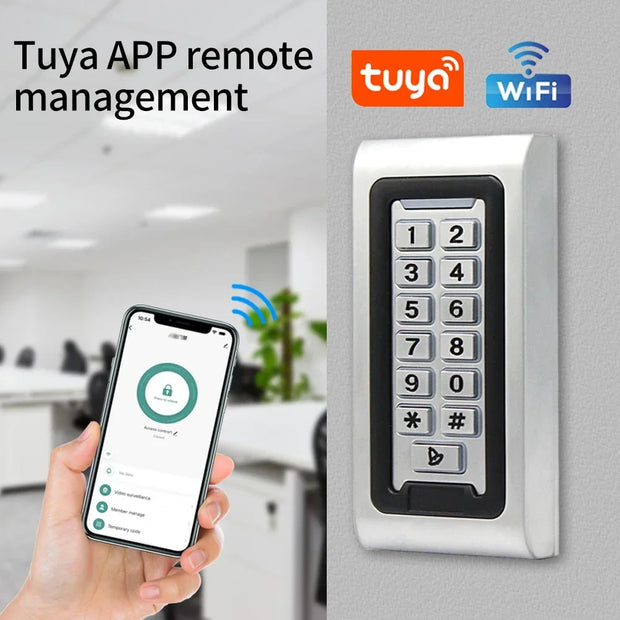 Outdoor IP67 Waterproof WiFi Tuya App Access Control S601-Wifi All Metal Keypad Smart Door Lock RFID Access Controller Opener