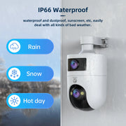 JOOAN 5G Wifi PTZ Camera Outdoor 4MP Dual Lens Dual Screen Auto Tracking  IP Camera Security Protection CCTV Video Surveillance