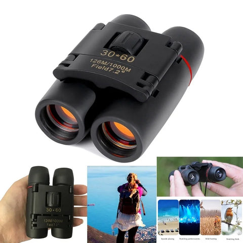 Outdoor Telescope 30×60 High Power HD Low Light Level Night Vision Binoculars Portable Travel Binocular telescope 126m/1000m