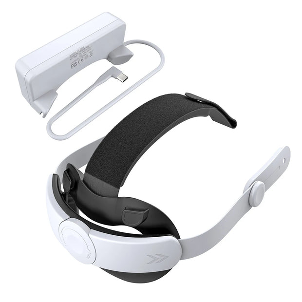 Head Strap for Meta Quest 3S/Quest 3 Adjustable Pack Reduce Facial Stress Comfort VR Strap with 18500mWh Battery VR Accessories