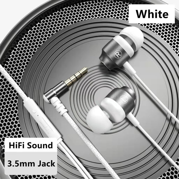 Gamer Wired Headphones Gaming Wired Earphone Metal HiFi Bass Stereo 3.5mm Earphone Earbud For Phone Computer Mic L Jack Magnetic