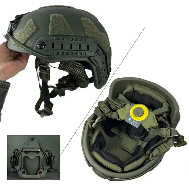 LPRED Real Bulletproof Helmet Ballistic High Cut Tactical NIJ 3A Helmet Aramid UHMW PE Safety Helmet IIIA Br1 MICH FAST Helmet