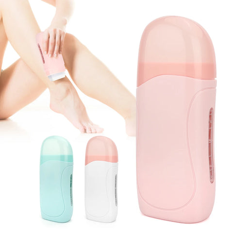 Unisex Roll on Depilatory Wax Cream Hair Removal Roller Wax Heater Waxing Hot Cartridge Warmer Equipment Tool Waxing Kit