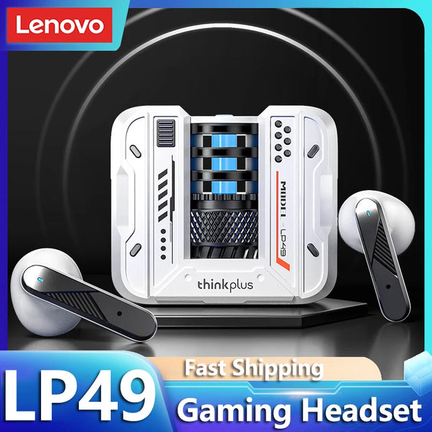 Lenovo LP49 AI Translation Headphones Wireless Bluetooth 5.4 Noise Reduction HD Call Earbuds Office Travel Real Time Translation