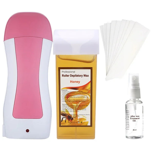 Professional Single Handheld Depilatory Wax Hair Removal Machine with EU Plug Portable Epilator Roll on Wax Heater Wax Heater