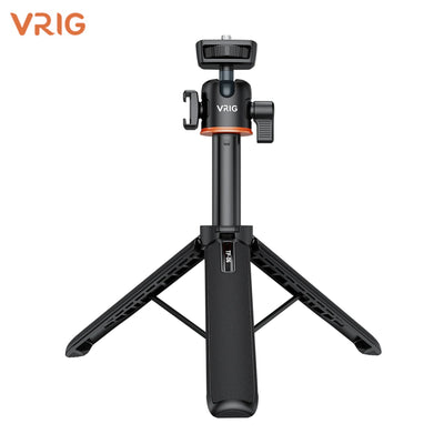 VRIG TP-08 TP-06 Tripod Stand Selfie Stick Aluminum Alloy with 1/4 Inch Screw Cold Shoe Mount 360° Rotatable 1.5kg Load Capacity