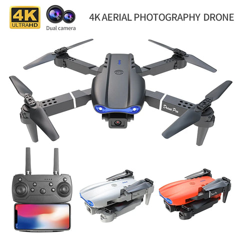 New MINI E99Pro RC Drone 4K Professinal With Wide Angle Dual HD Camera Foldable RC Helicopter 5G WIFI FPV Height Hold Apron Sell