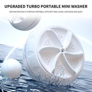 60W USB Portable Washing Machine Rotating Turbo Ultrasonic Dishwasher Fruit Mini Washing Machine For Clothes Home Kitchen Travel