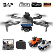 New D6 RC Air Drone 8K HD Professional Dual Camera Five-Sided Obstacle Avoidance Optical Flow ESC Foldable Quadcopter Boys Toys