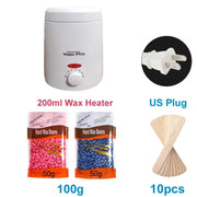 Wax Heater Machine with Hair Removal Wax Beans for Wax Heater Waxing Set for Whole Body Hair Removal Wax Warmer Melting Pot