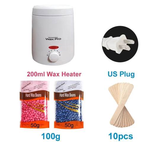 Wax Heater Machine with Hair Removal Wax Beans for Wax Heater Waxing Set for Whole Body Hair Removal Wax Warmer Melting Pot