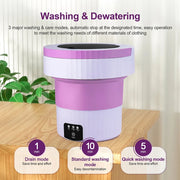 7L Small Folding Washing Machine Portable Washing Machine Automatic Modes Laundry Clothes Laundry Bucket Washing Machine