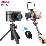 Ulanzi MT-08 Foldable Tripod for Phone Mini Portable Selfie Stick1/4''Screw Ballhead Universal For Camera DSLR Accessories