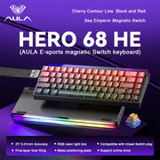 AULA HERO 68HE Magnetic Switch Keyboard Rapid Trigger 8K Return Esports Gamer Keyboard RGB Wired Gaming Keyboard